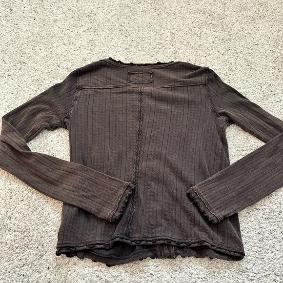 New We The Free Penny Pointelle Cardigan ~ Black - Picture 10 of 10